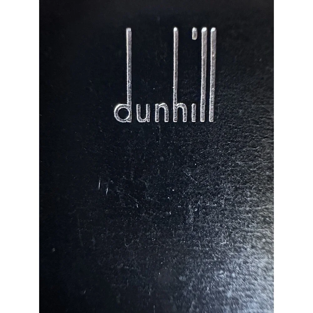 Dunhill Black Leather Long bifold Wallet Silver Harware UNISEX